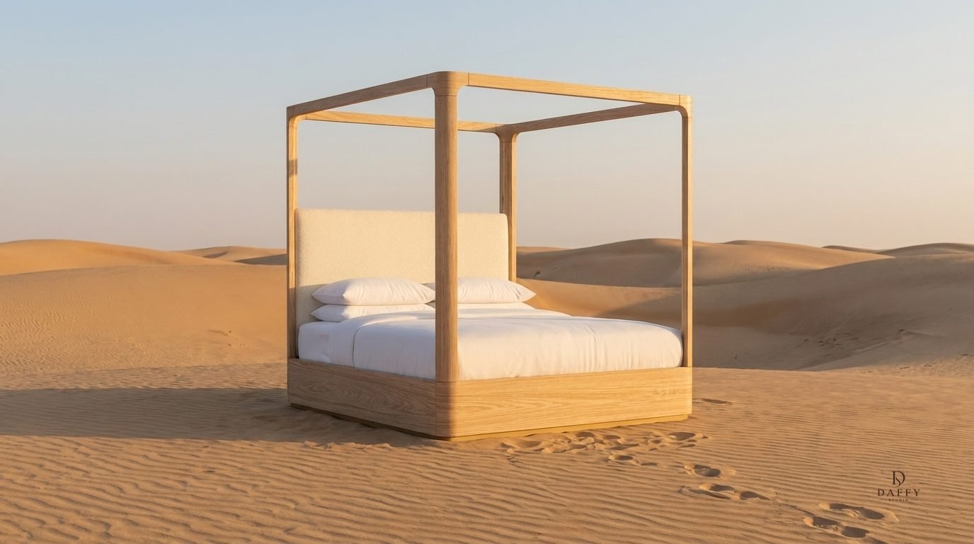 Auden Canopy Bed render
